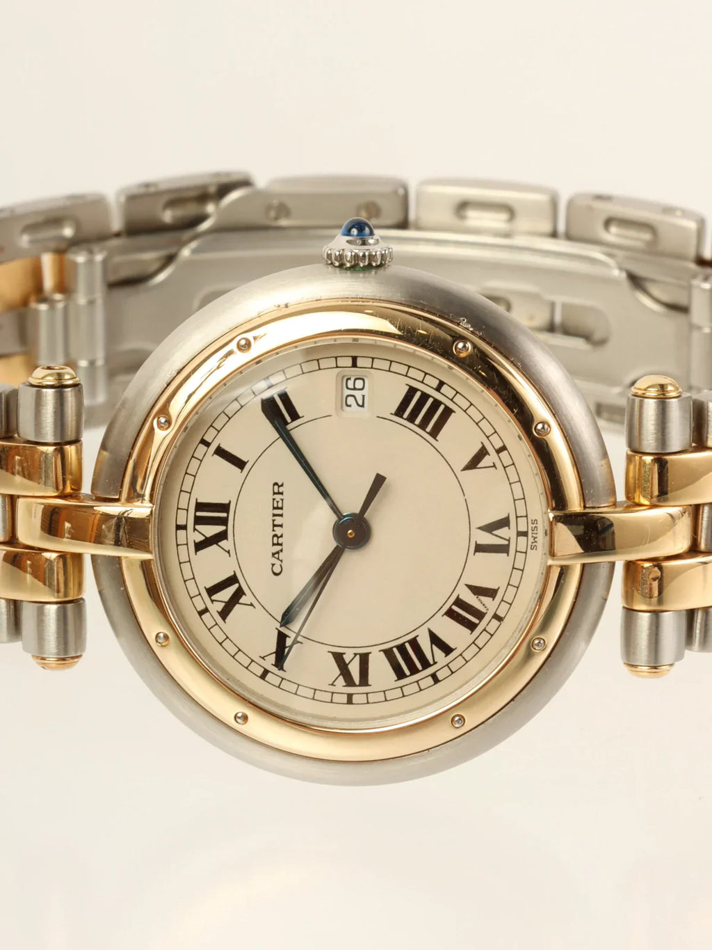 CARTIER Panthere Vendome Lm 2 Row Silver/Gold
