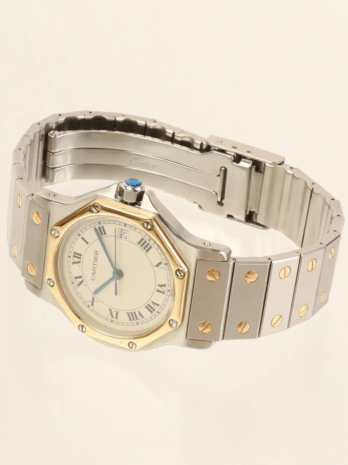 CARTIER Santos Octagon Lm Silver/Gold