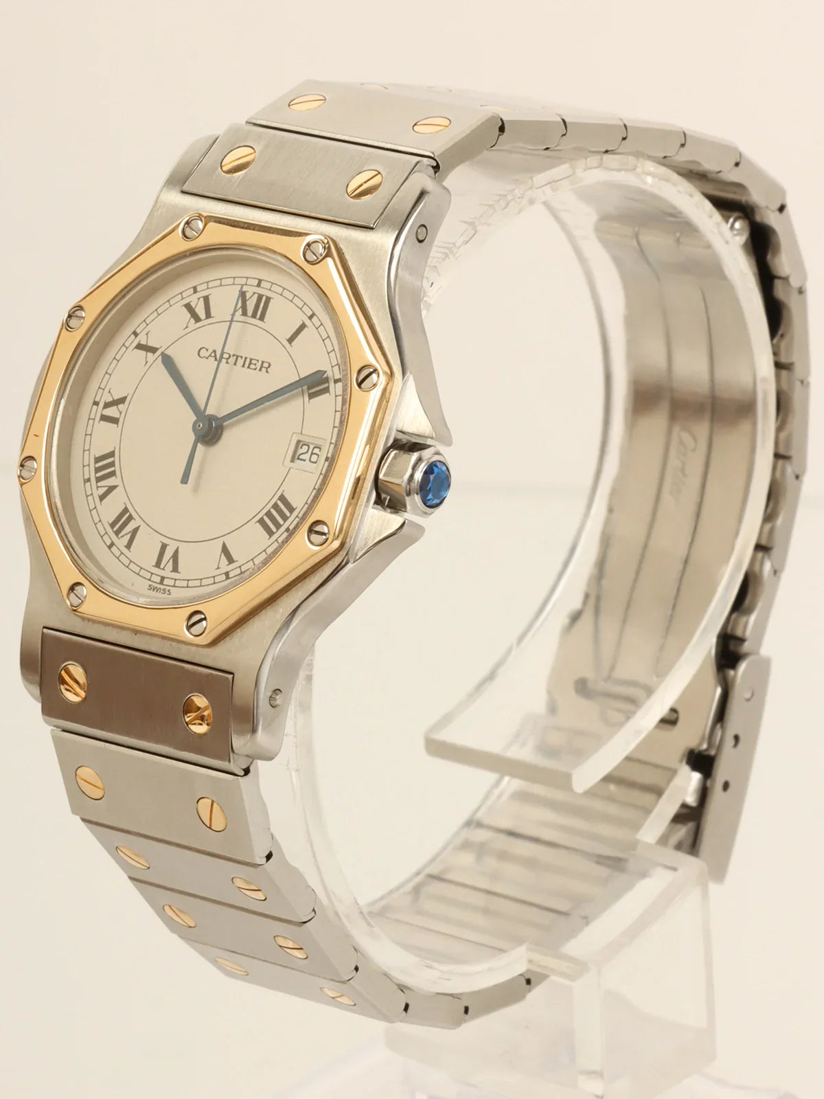CARTIER Santos Octagon Lm Silver/Gold