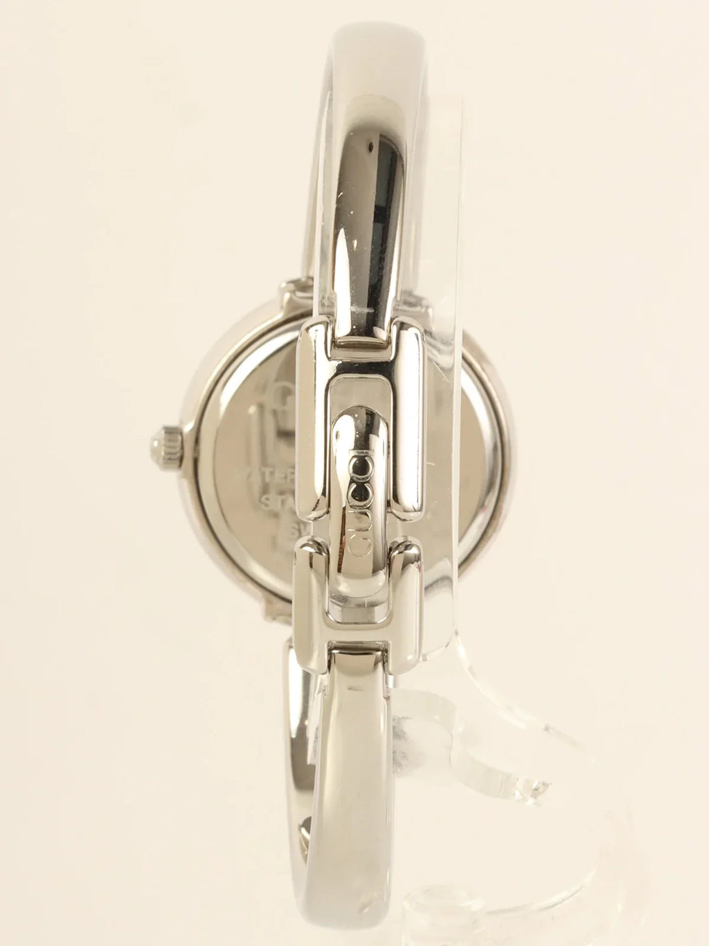 GUCCI Round Face Bangle Watch Silver