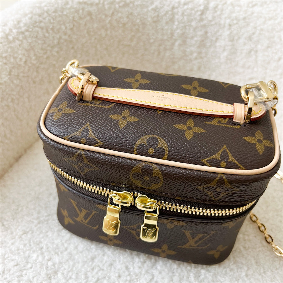 LV Nano Nice in Monogram Canvas GHW