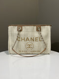Chanel Deauville Shopper Tote Beige
