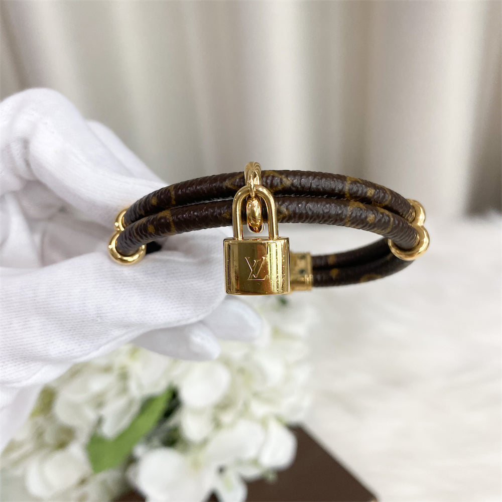 LV Monogram Canvas Lock Bracelet