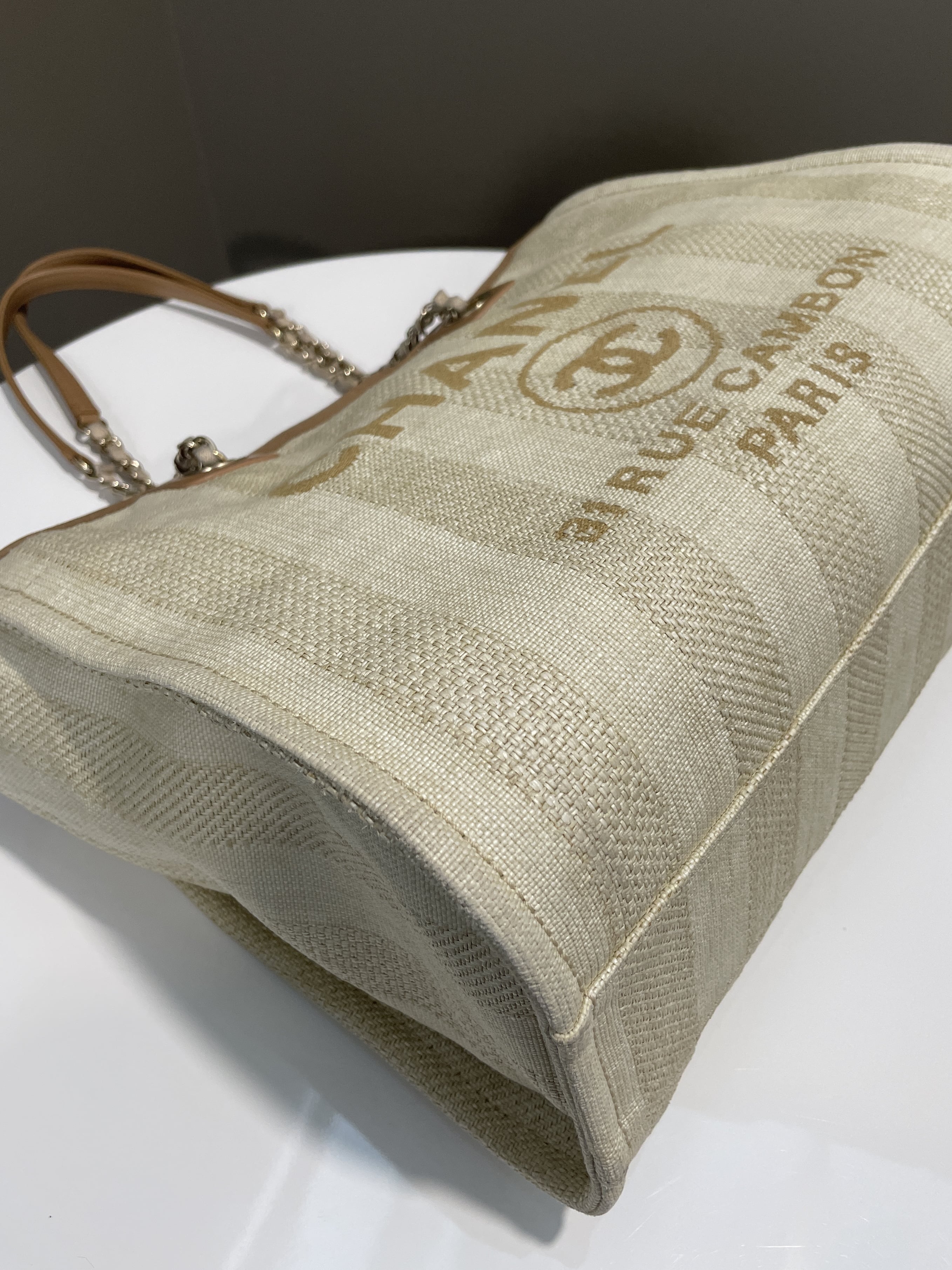 Chanel Deauville Shopper Tote Beige