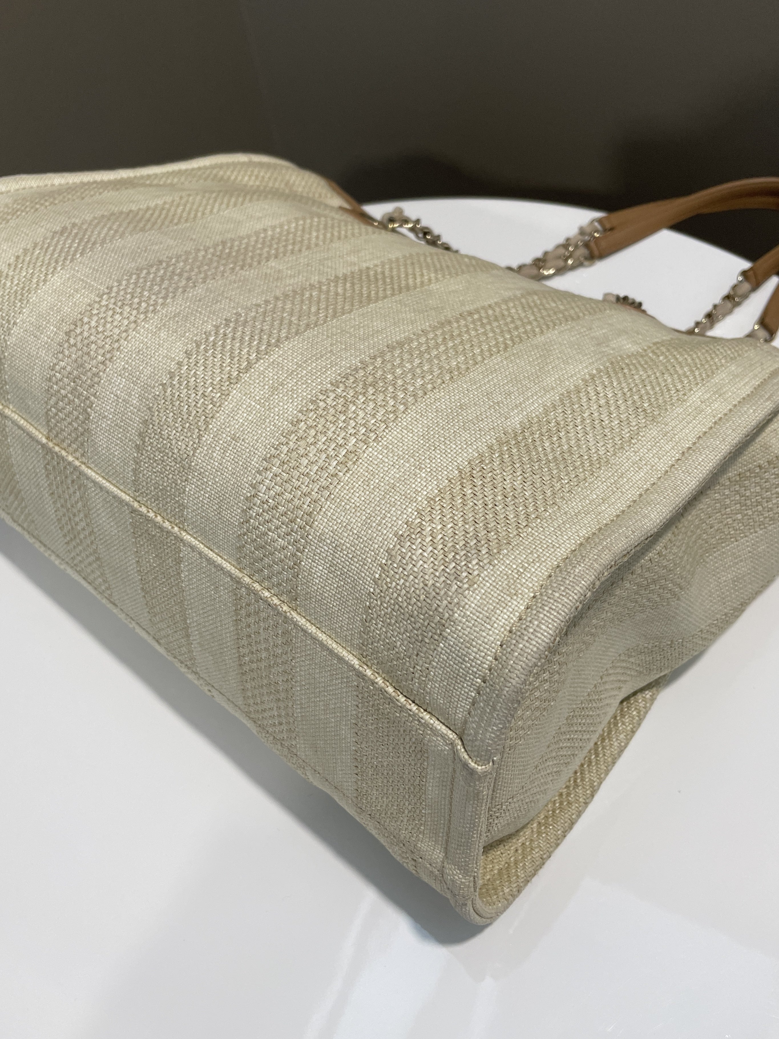 Chanel Deauville Shopper Tote Beige