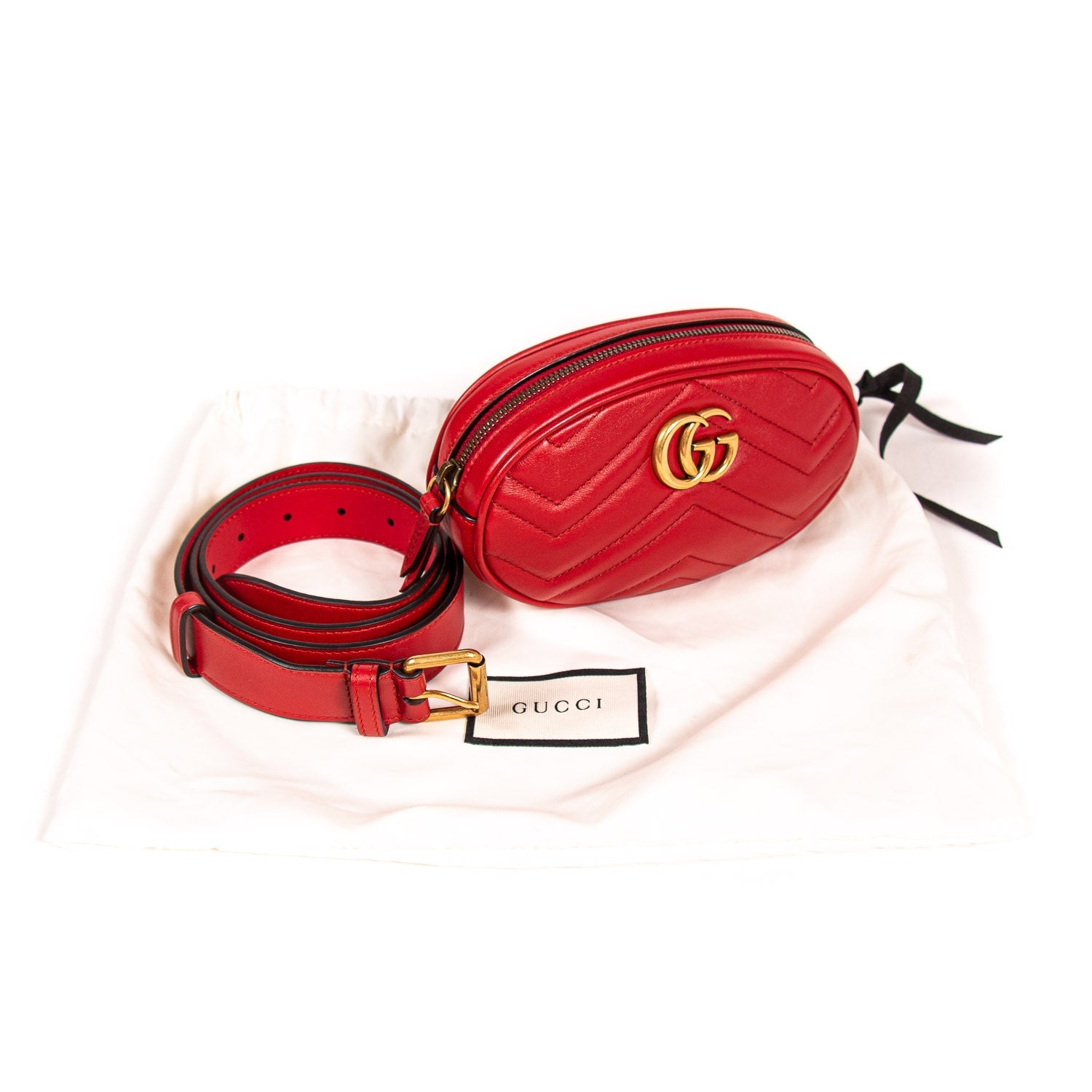 Gucci Marmont MatelassÃƒÆ’Ã‚Â© Leather Belt Bag