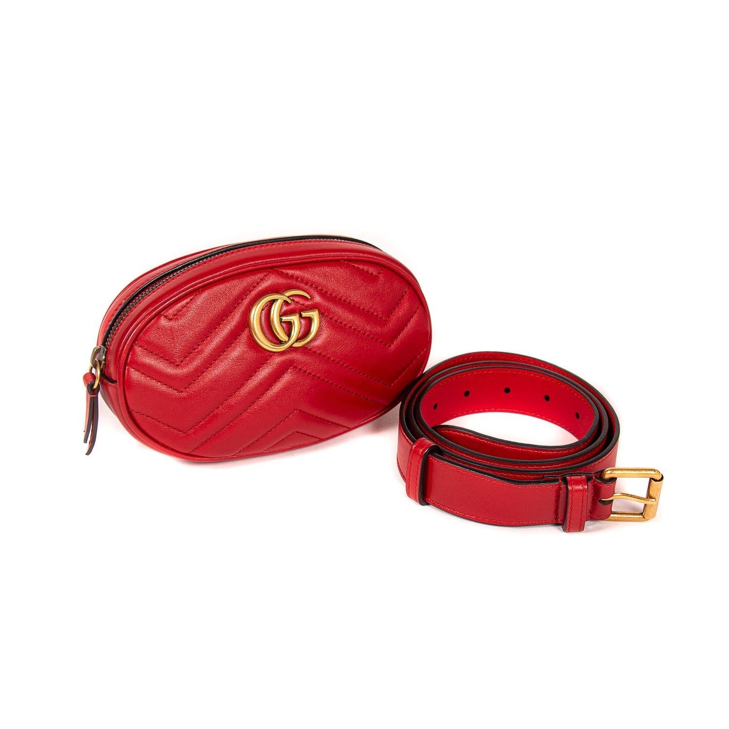 Gucci Marmont MatelassÃƒÆ’Ã‚Â© Leather Belt Bag