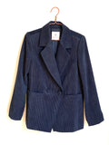 GRACE CORDUROY BLAZER IN MIDNIGHT - SIZE XS