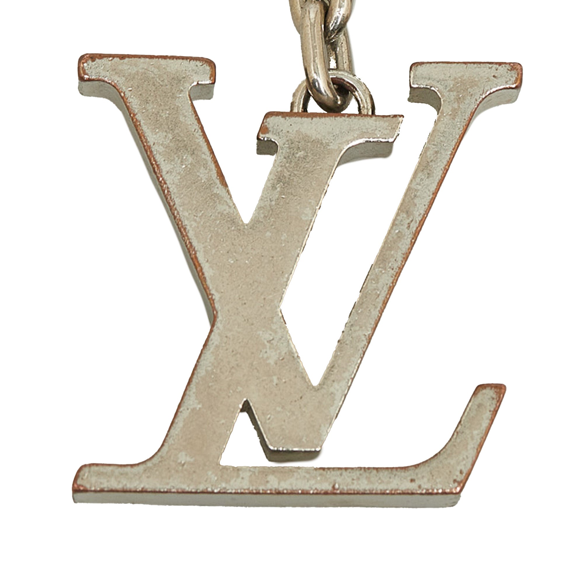Silver Louis Vuitton LV Initials Key Holder