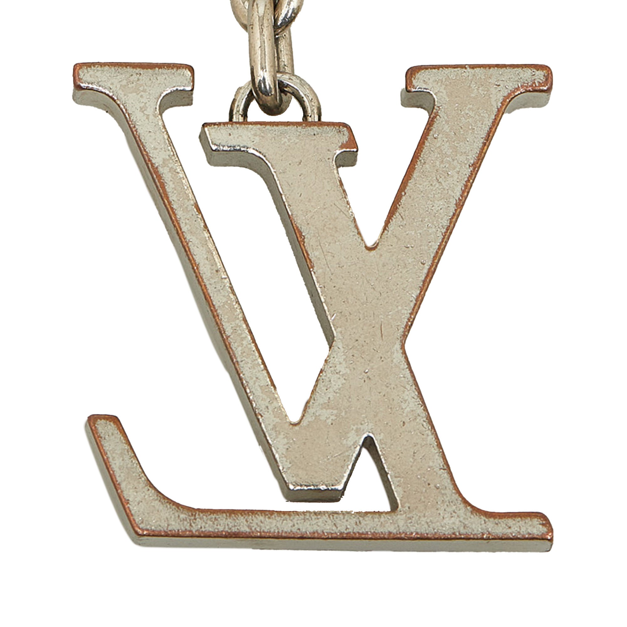 Silver Louis Vuitton LV Initials Key Holder