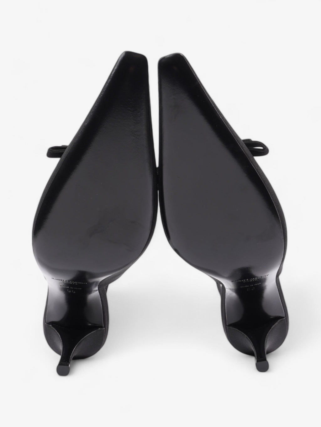 Saint Laurent Saint Aston  95 Black Satin EU 38 UK 5