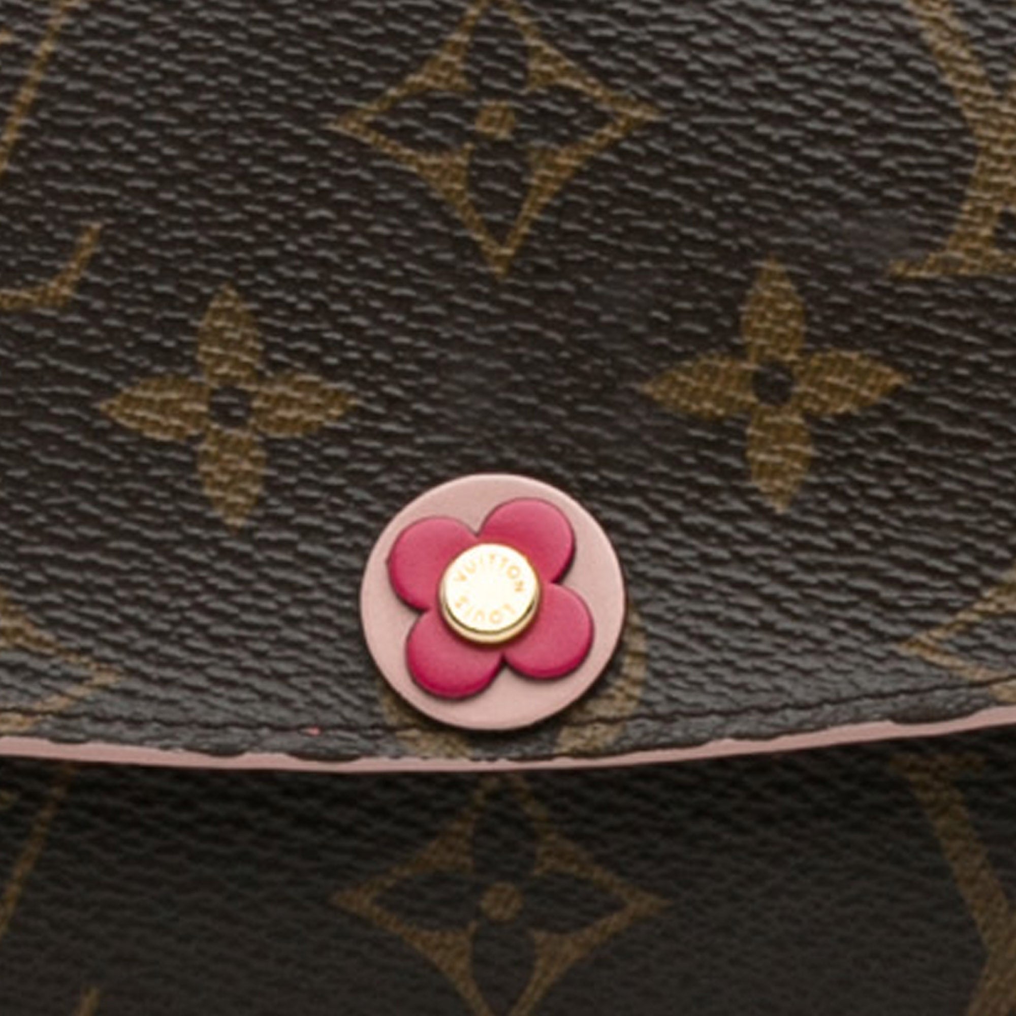 Brown Louis Vuitton Monogram Emilie Bloom Flowers Wallet