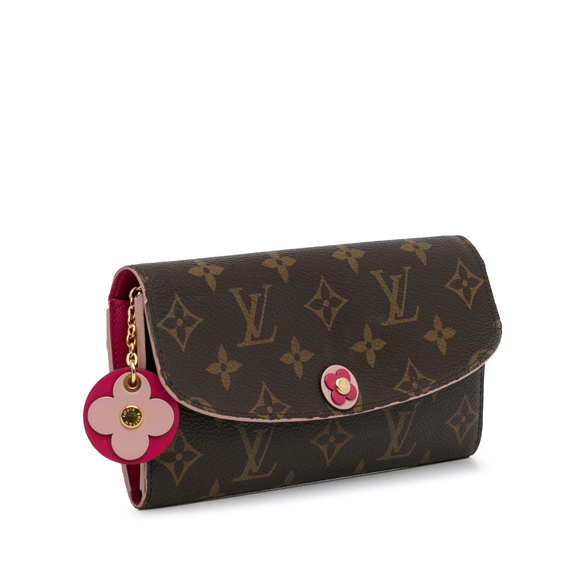 Brown Louis Vuitton Monogram Emilie Bloom Flowers Wallet