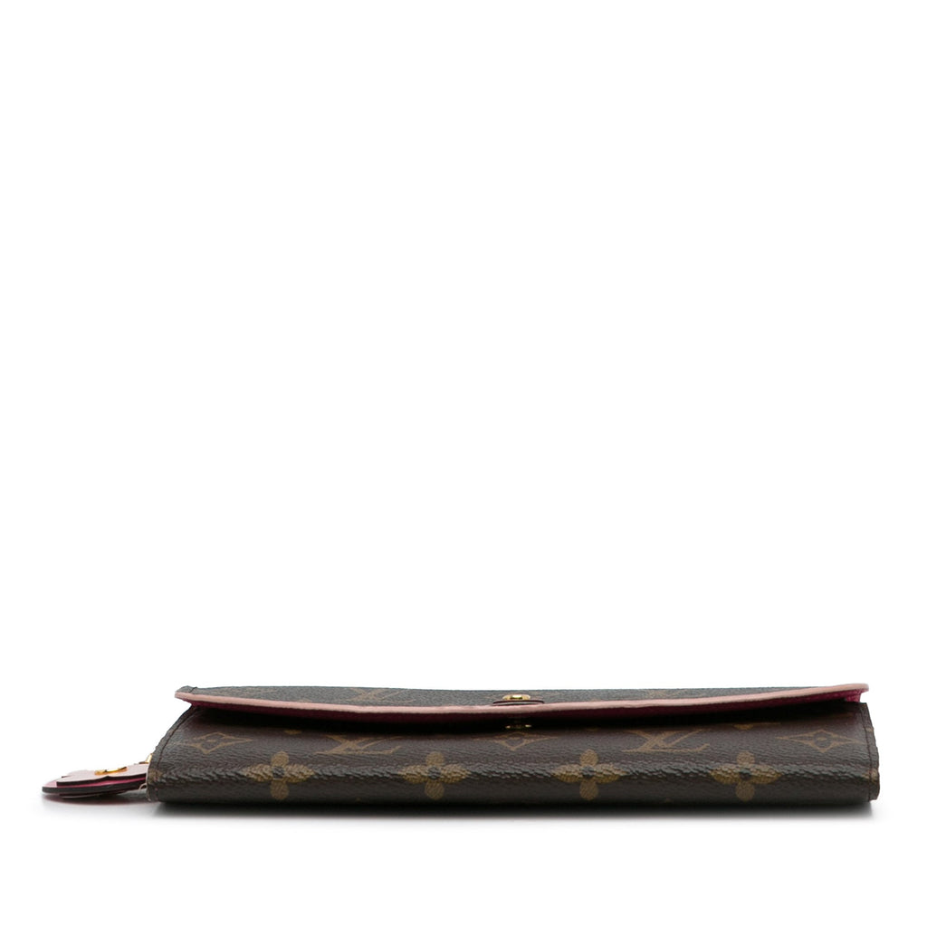 Brown Louis Vuitton Monogram Emilie Bloom Flowers Wallet