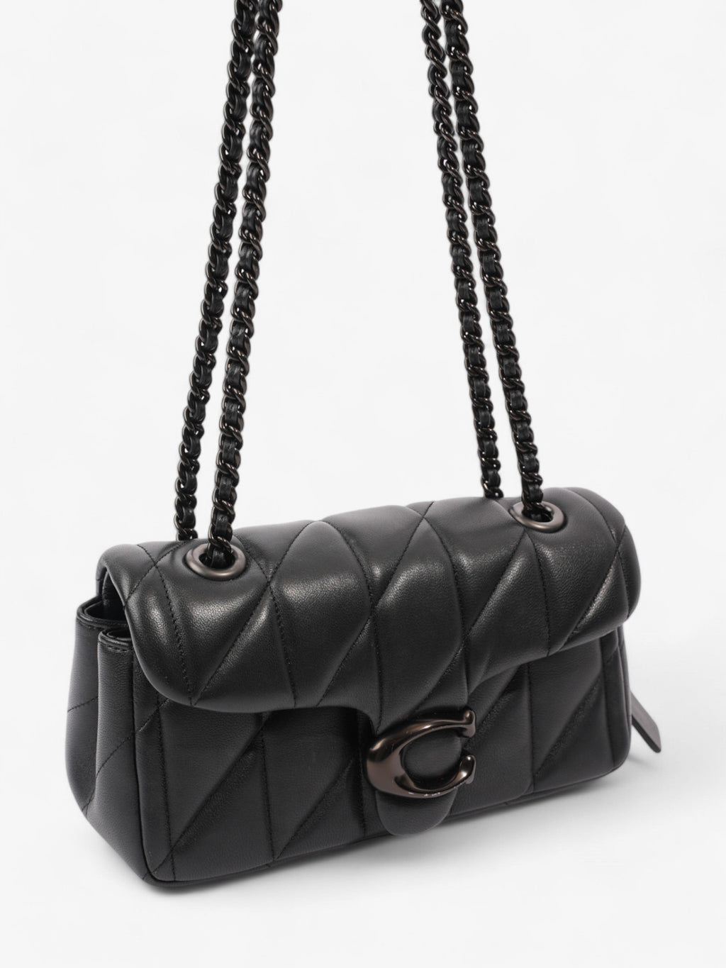 Coach Tabby Shoulder Bag Black Leather 20