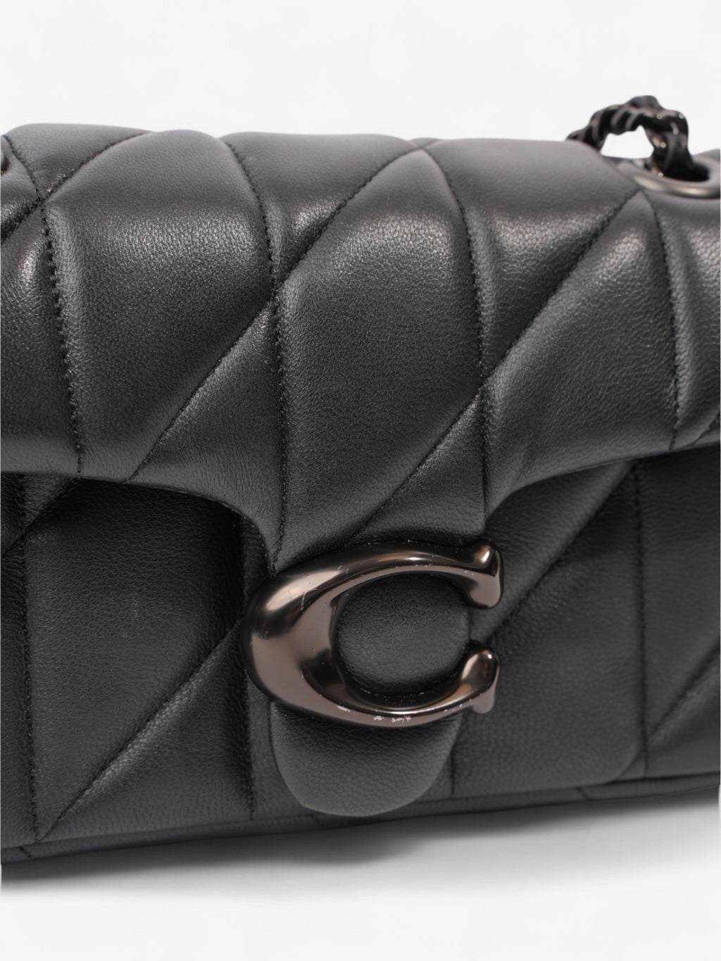 Coach Tabby Shoulder Bag Black Leather 20