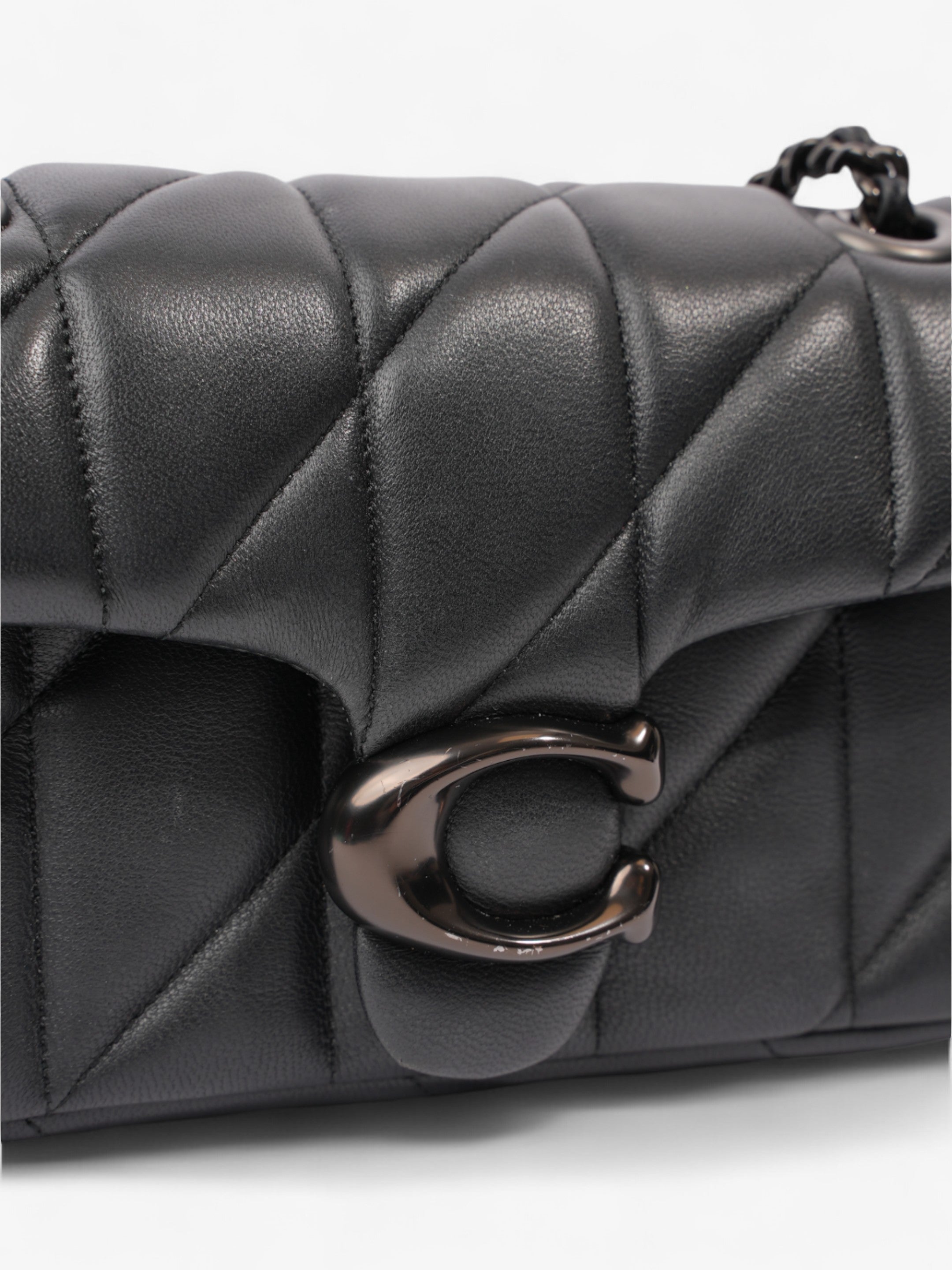 Coach Tabby Shoulder Bag Black Leather 20