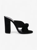 Saint Laurent Loulou Knot Sandals Black Suede EU 37.5 UK 4.5
