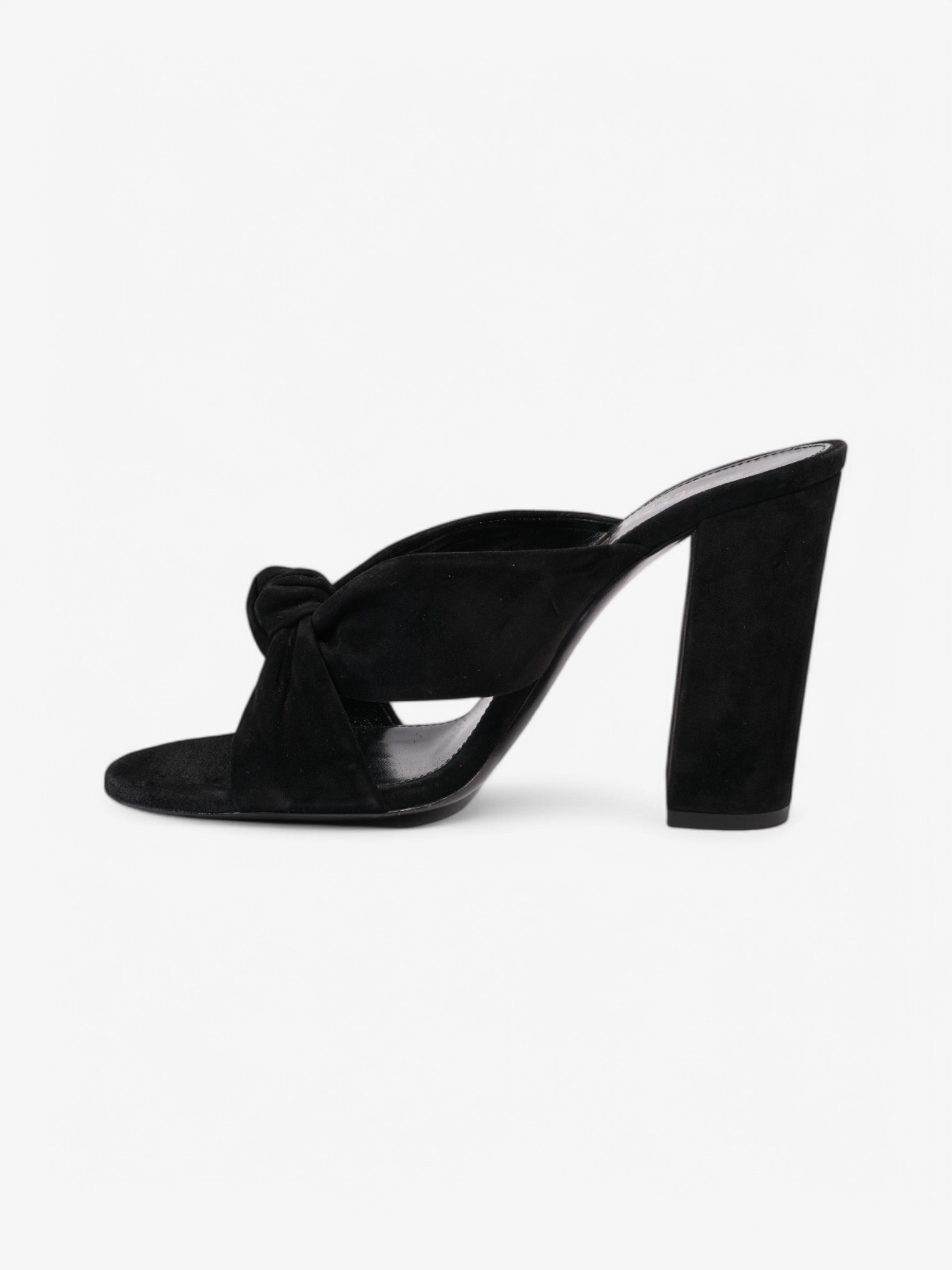 Saint Laurent Loulou Knot Sandals Black Suede EU 37.5 UK 4.5