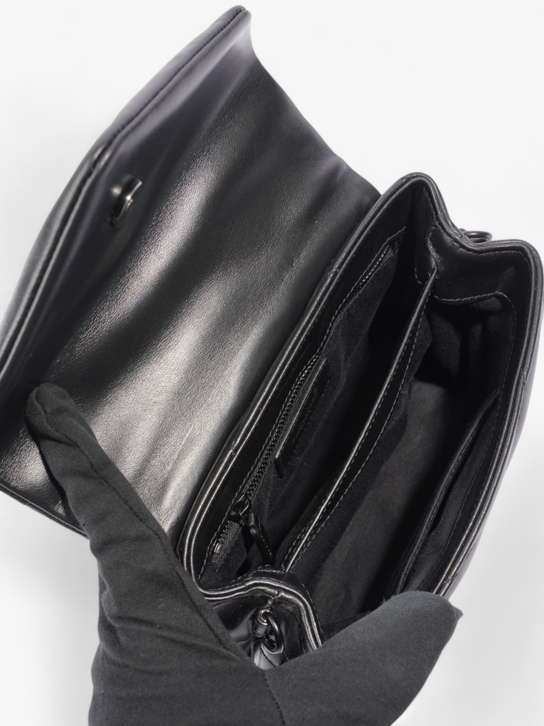 Saint Laurent Lou Lou Black Leather Toy