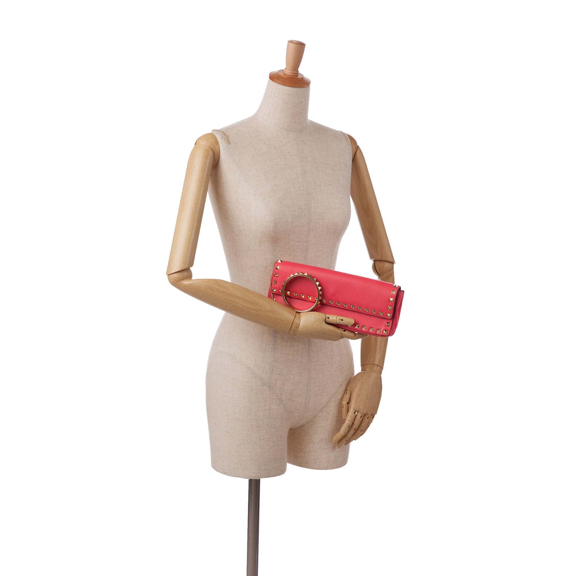 Valentino Rockstud Clutch Pink