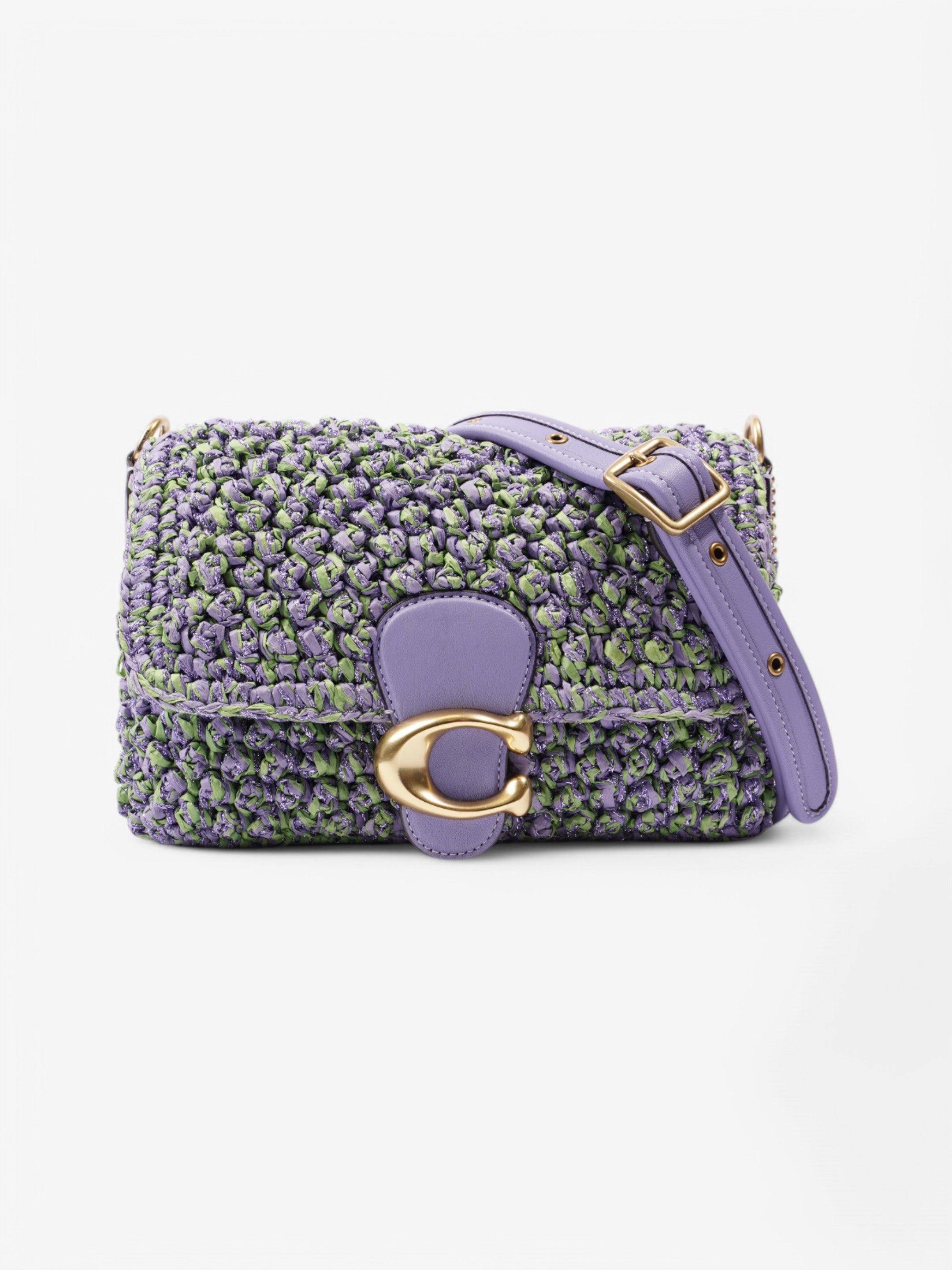 Coach Tabby Purple / Green Leather 26