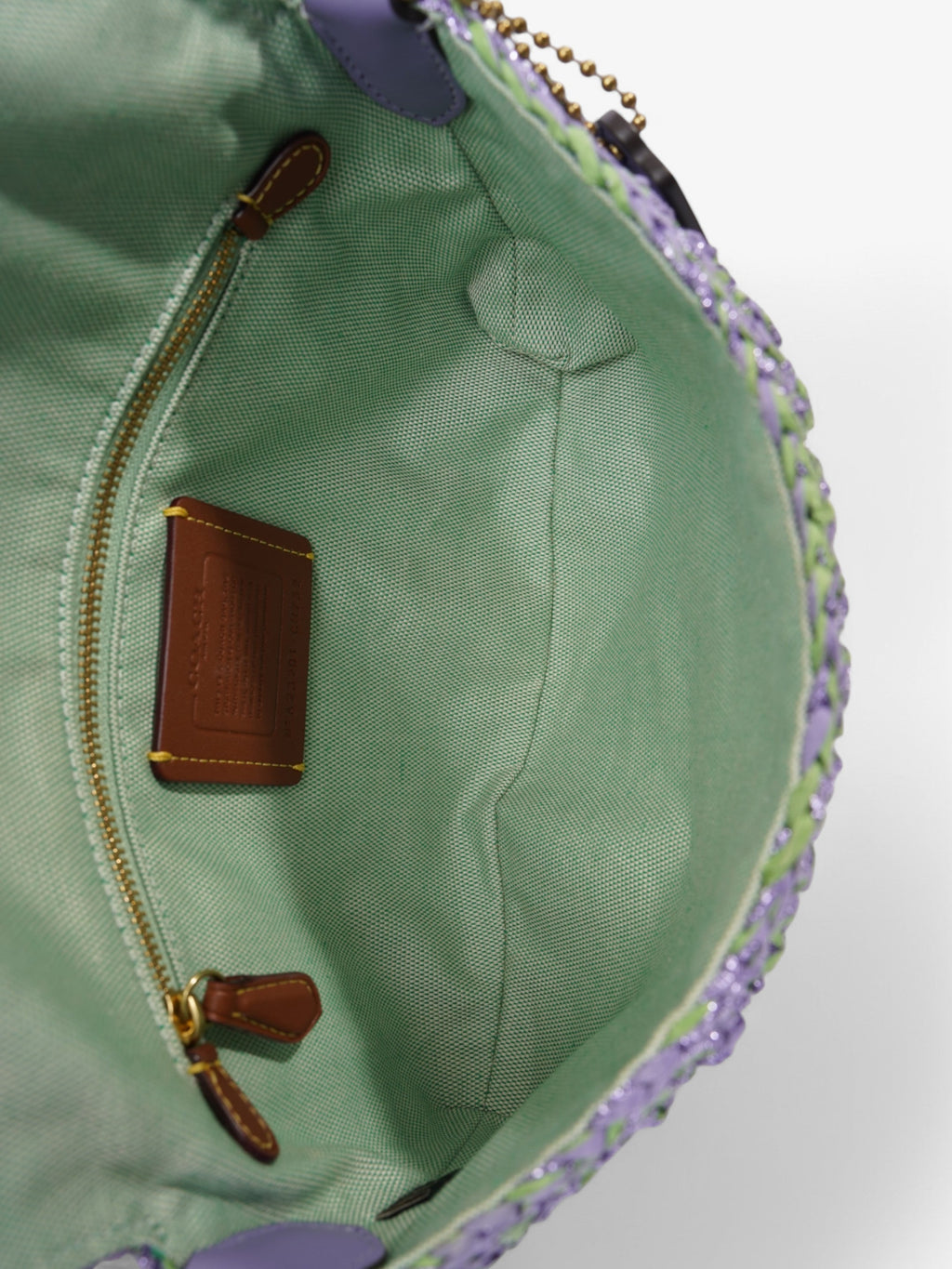 Coach Tabby Purple / Green Leather 26