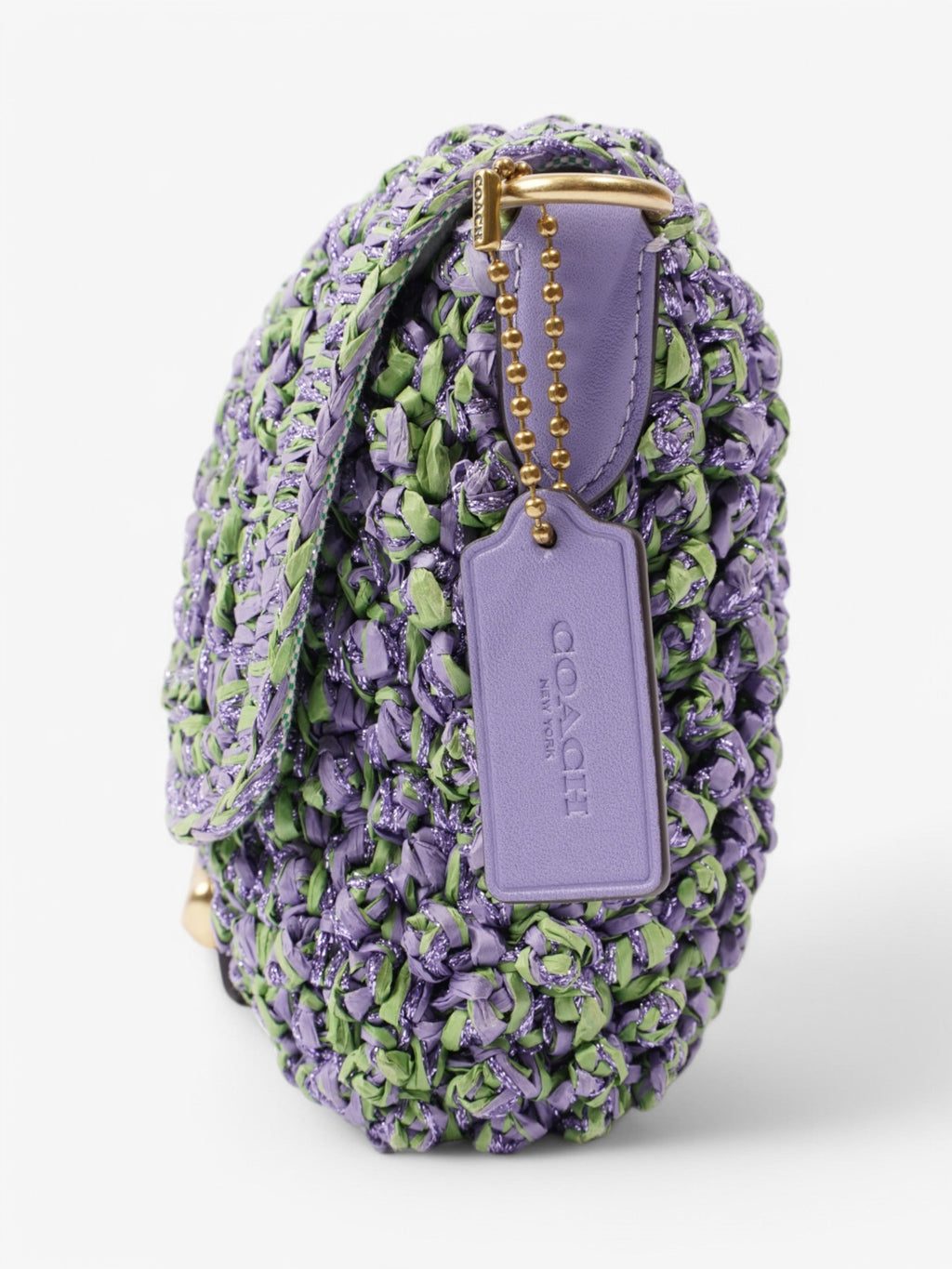 Coach Tabby Purple / Green Leather 26