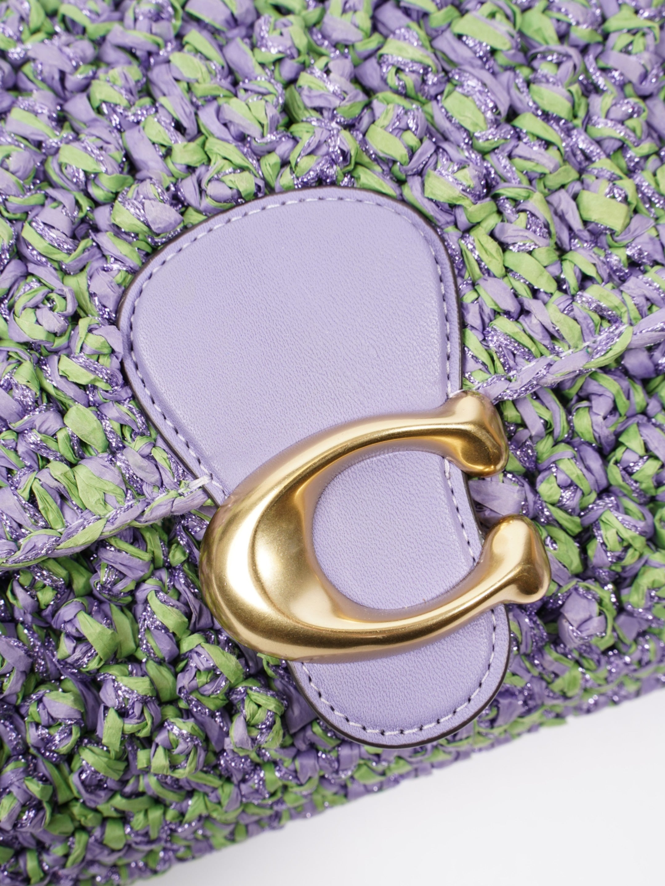 Coach Tabby Purple / Green Leather 26