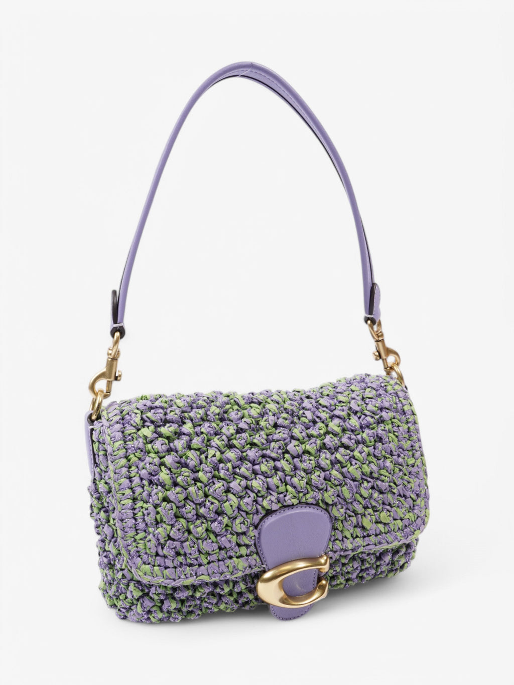 Coach Tabby Purple / Green Leather 26