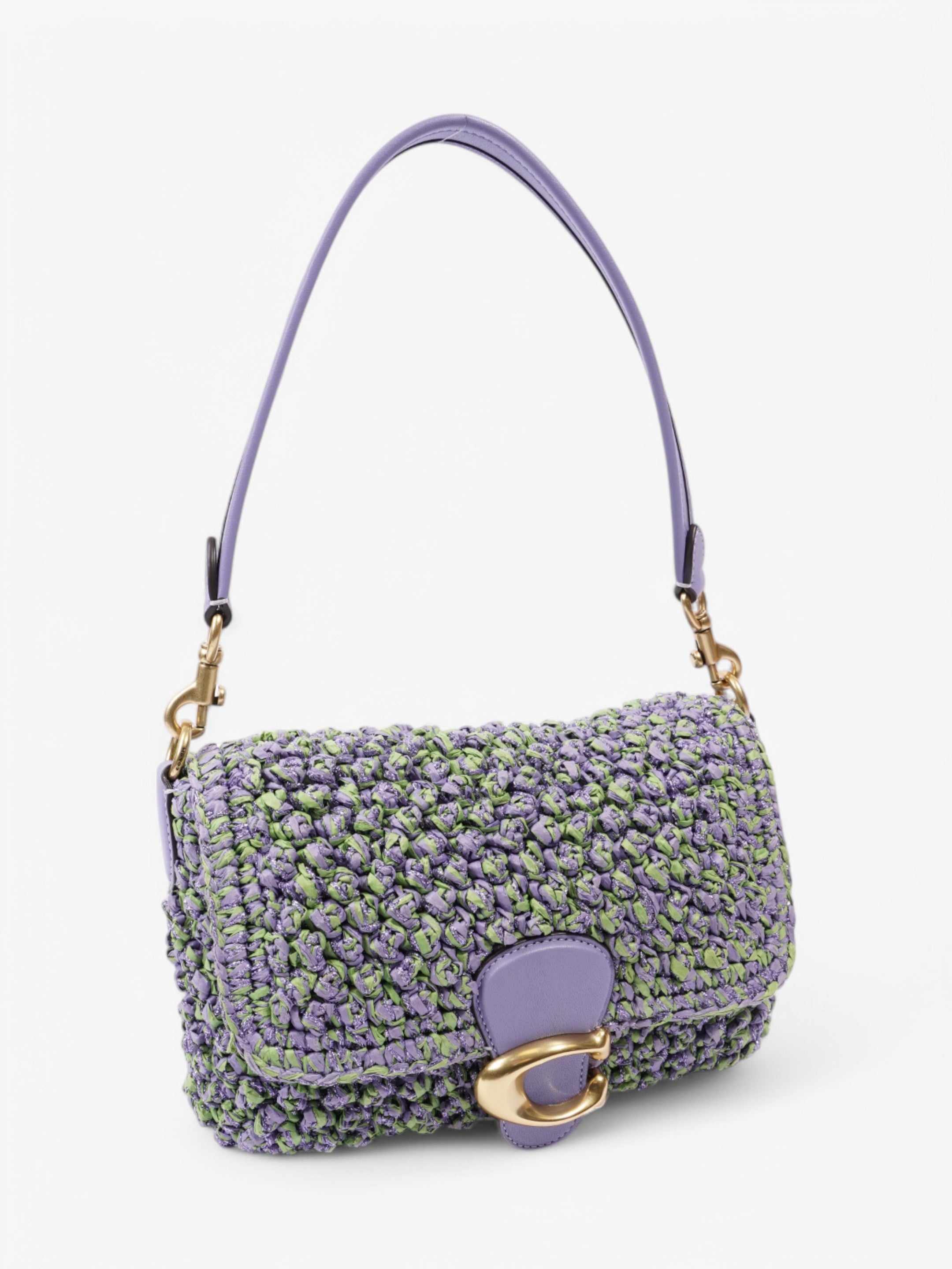 Coach Tabby Purple / Green Leather 26