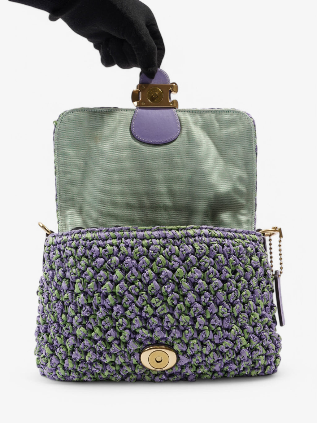 Coach Tabby Purple / Green Leather 26