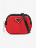Prada Pouch With Strap Red Nylon