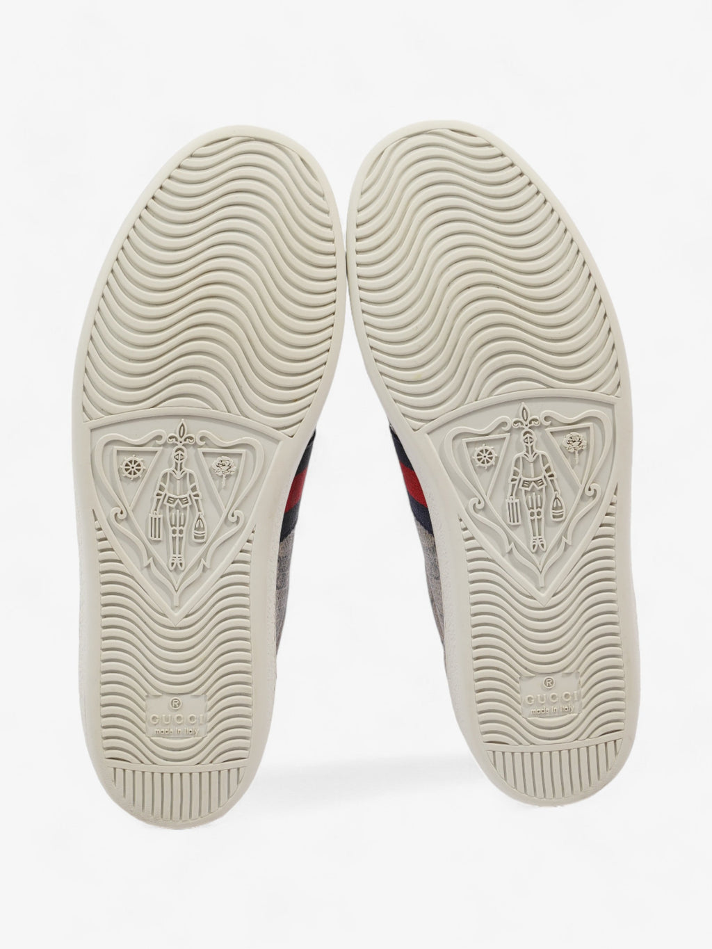 Gucci Ace Supreme GG Sneakers Beige Monogram / Red / Navy Canvas EU 39.5 UK 6.5