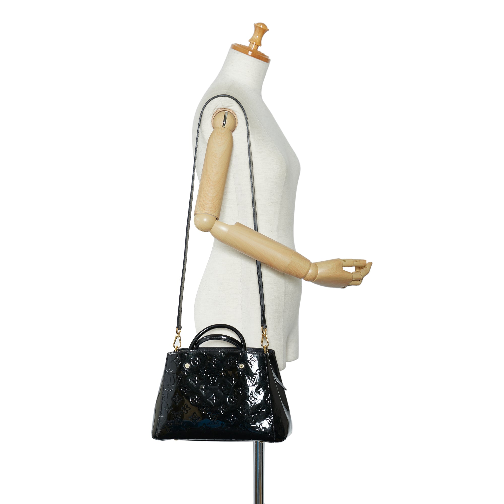 Louis Vuitton Montaigne BB Black Vernis