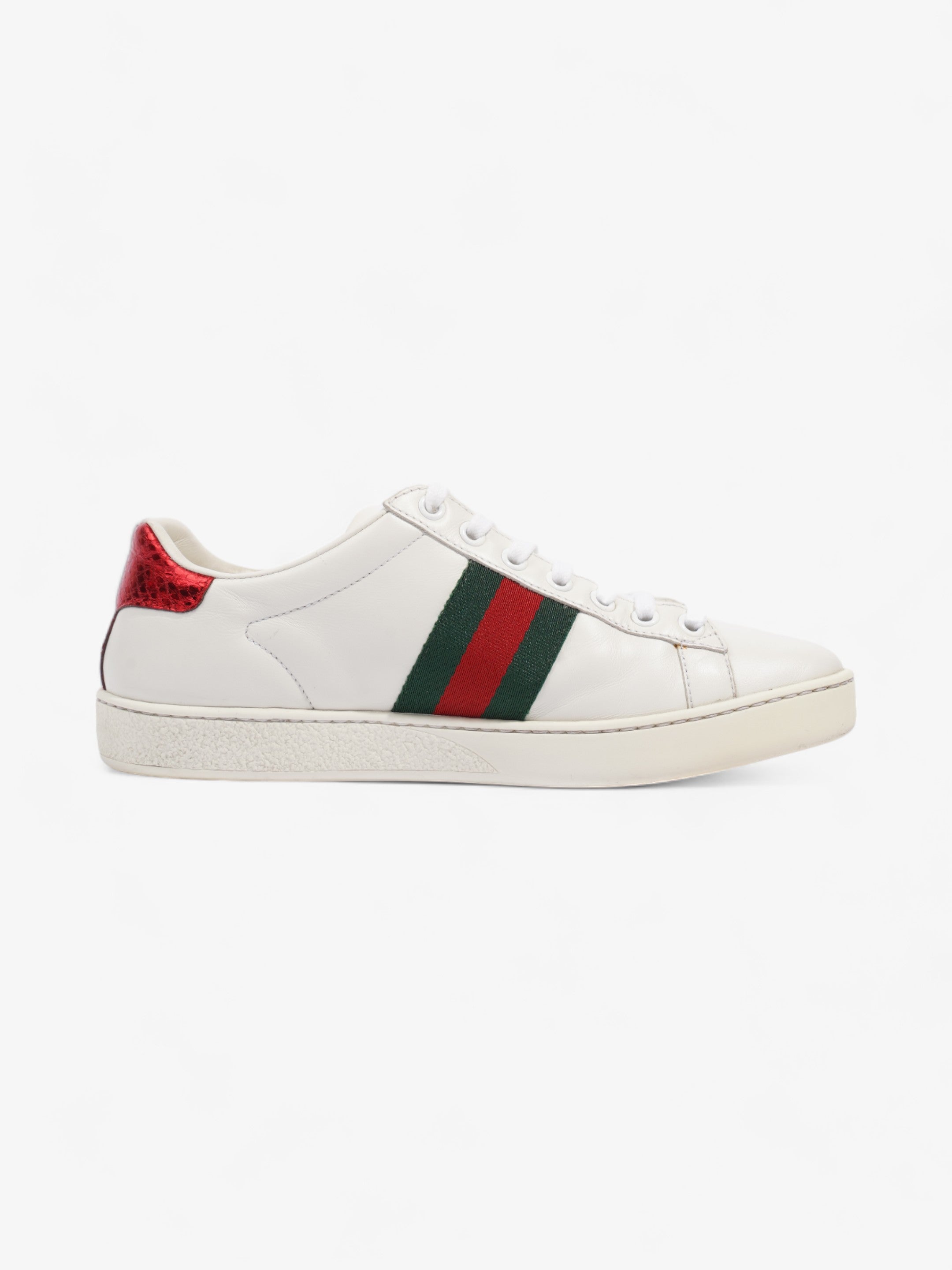 Gucci Ace Embroidered Bee Sneakers White / Green / Red Leather EU 37 UK 4