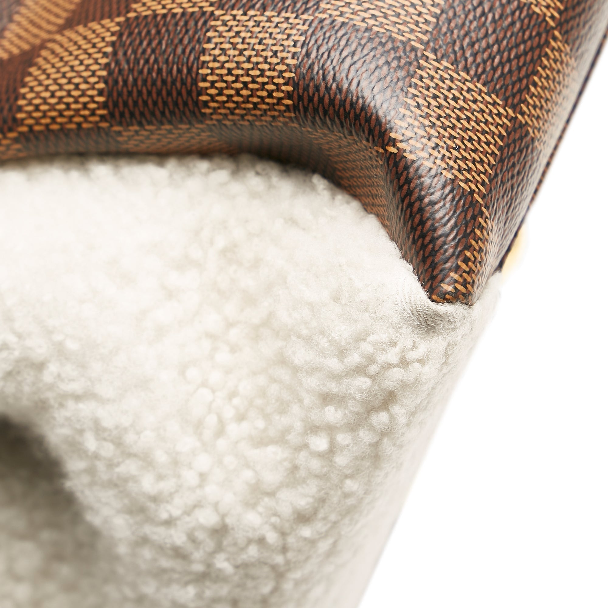Louis Vuitton Normandy Shearling Damier Ebene Canvas