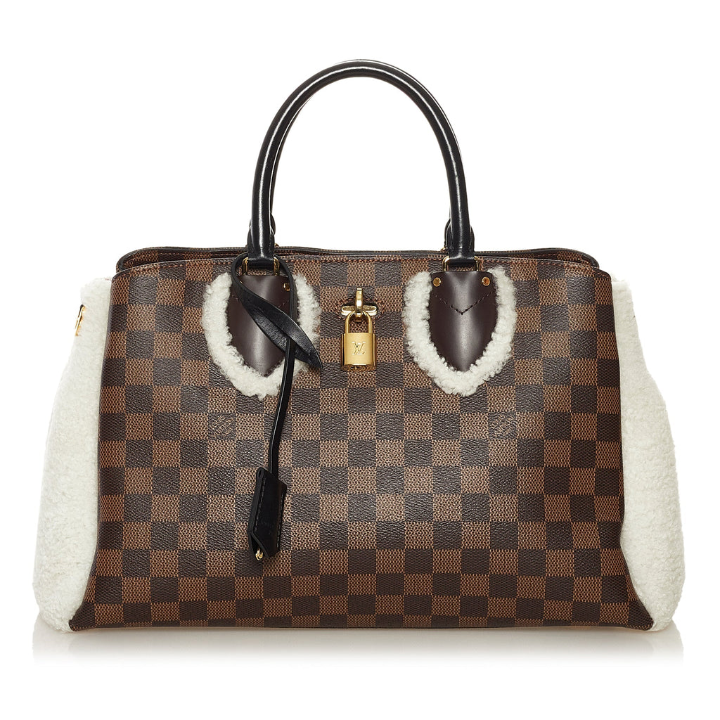 Louis Vuitton Normandy Shearling Damier Ebene Canvas