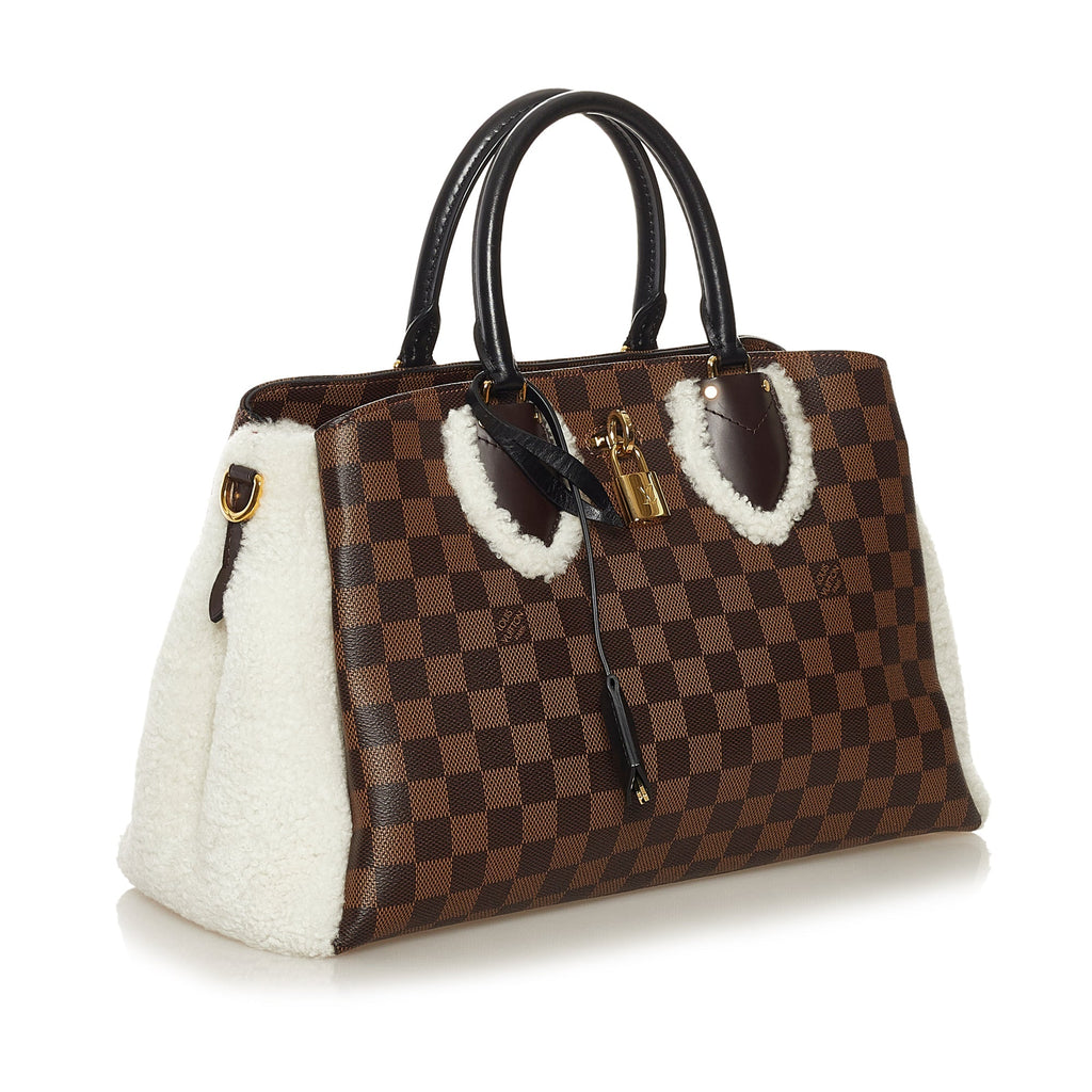 Louis Vuitton Normandy Shearling Damier Ebene Canvas