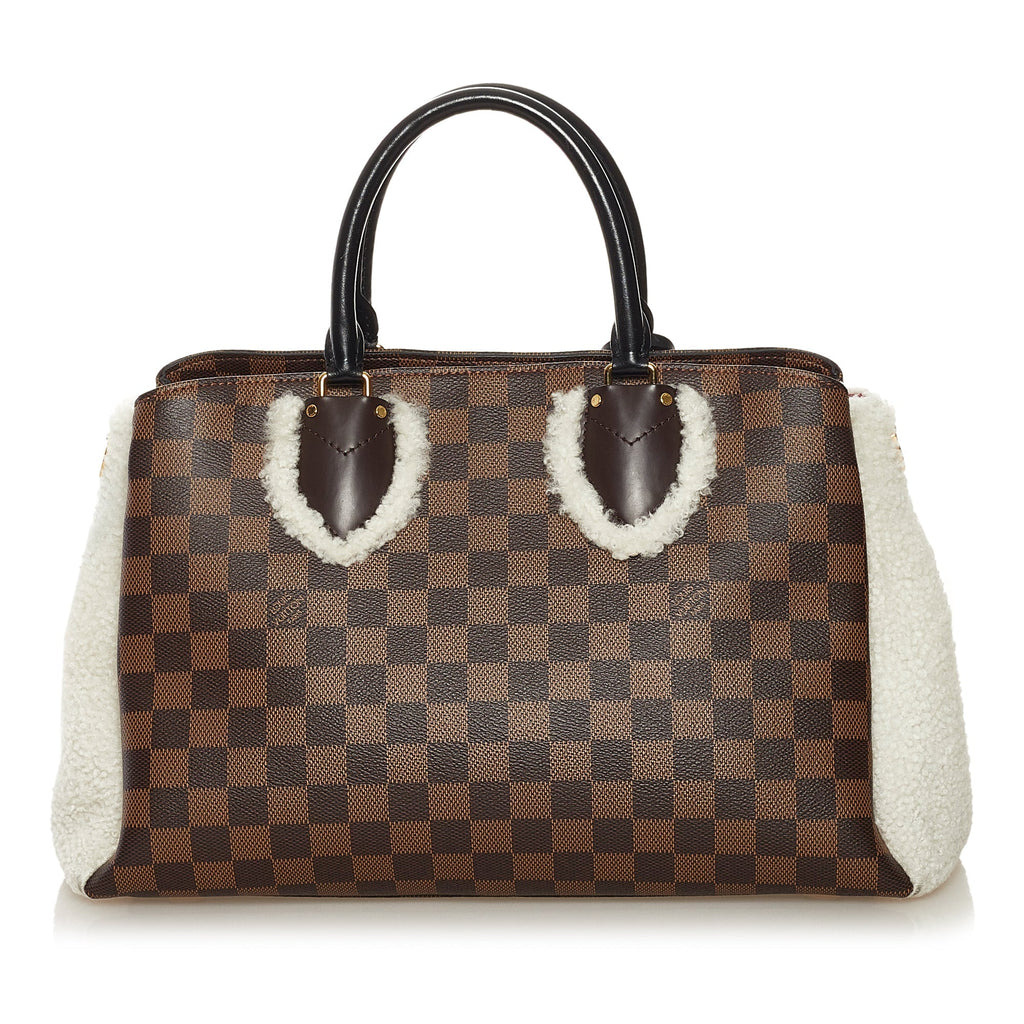 Louis Vuitton Normandy Shearling Damier Ebene Canvas