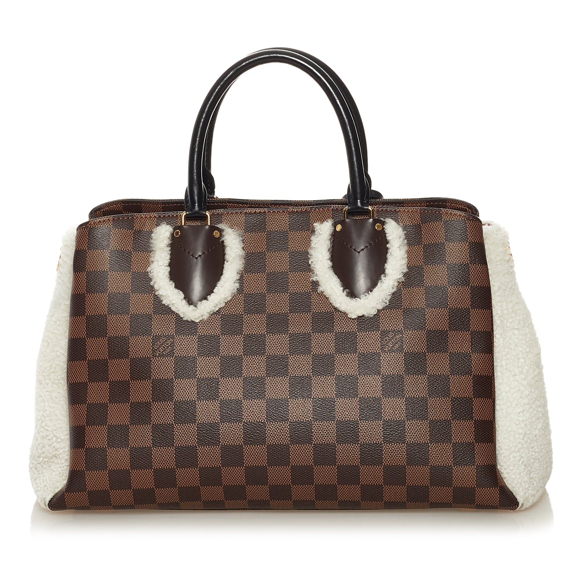 Louis Vuitton Normandy Shearling Damier Ebene Canvas