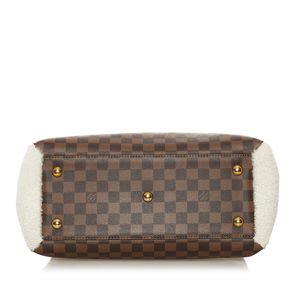 Louis Vuitton Normandy Shearling Damier Ebene Canvas