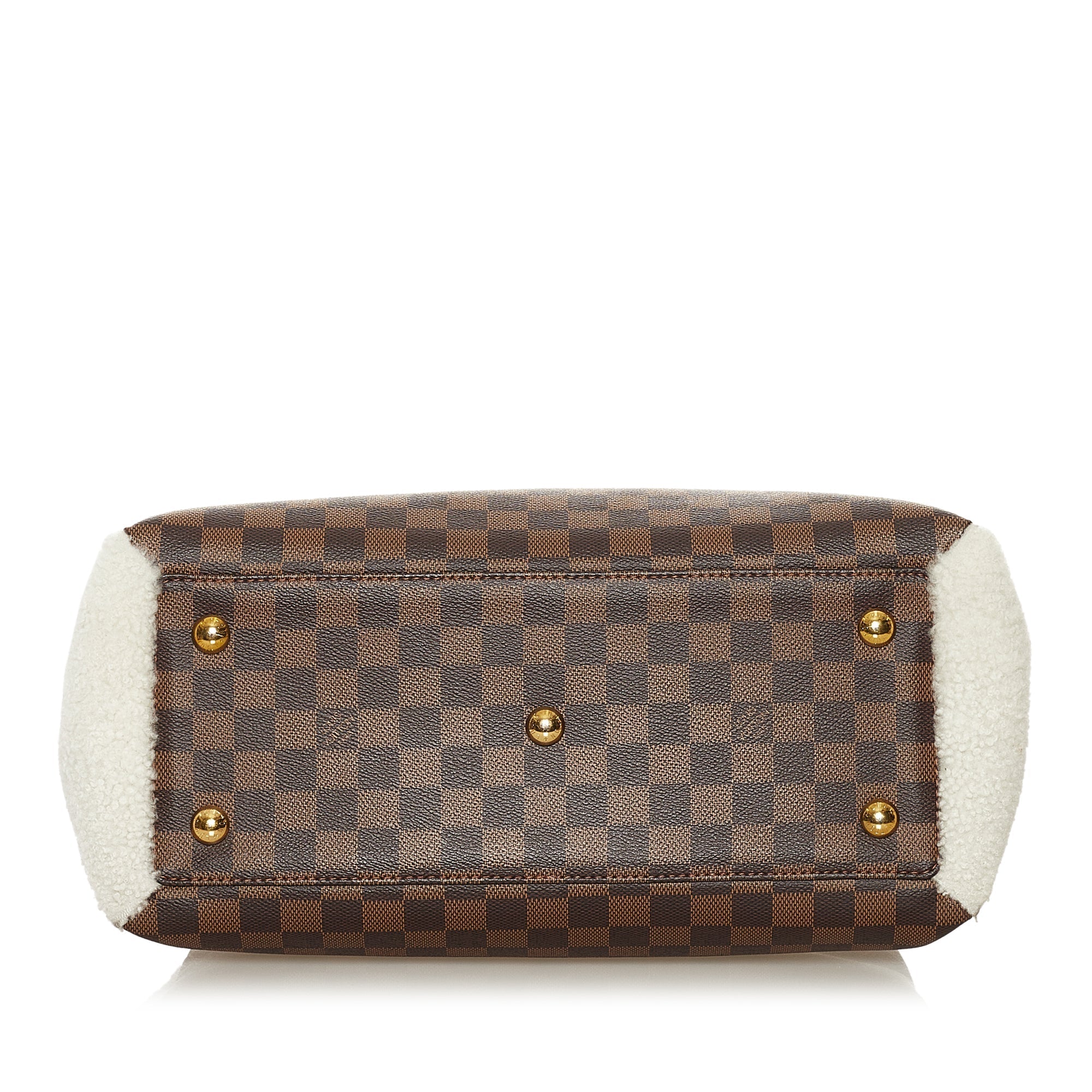 Louis Vuitton Normandy Shearling Damier Ebene Canvas