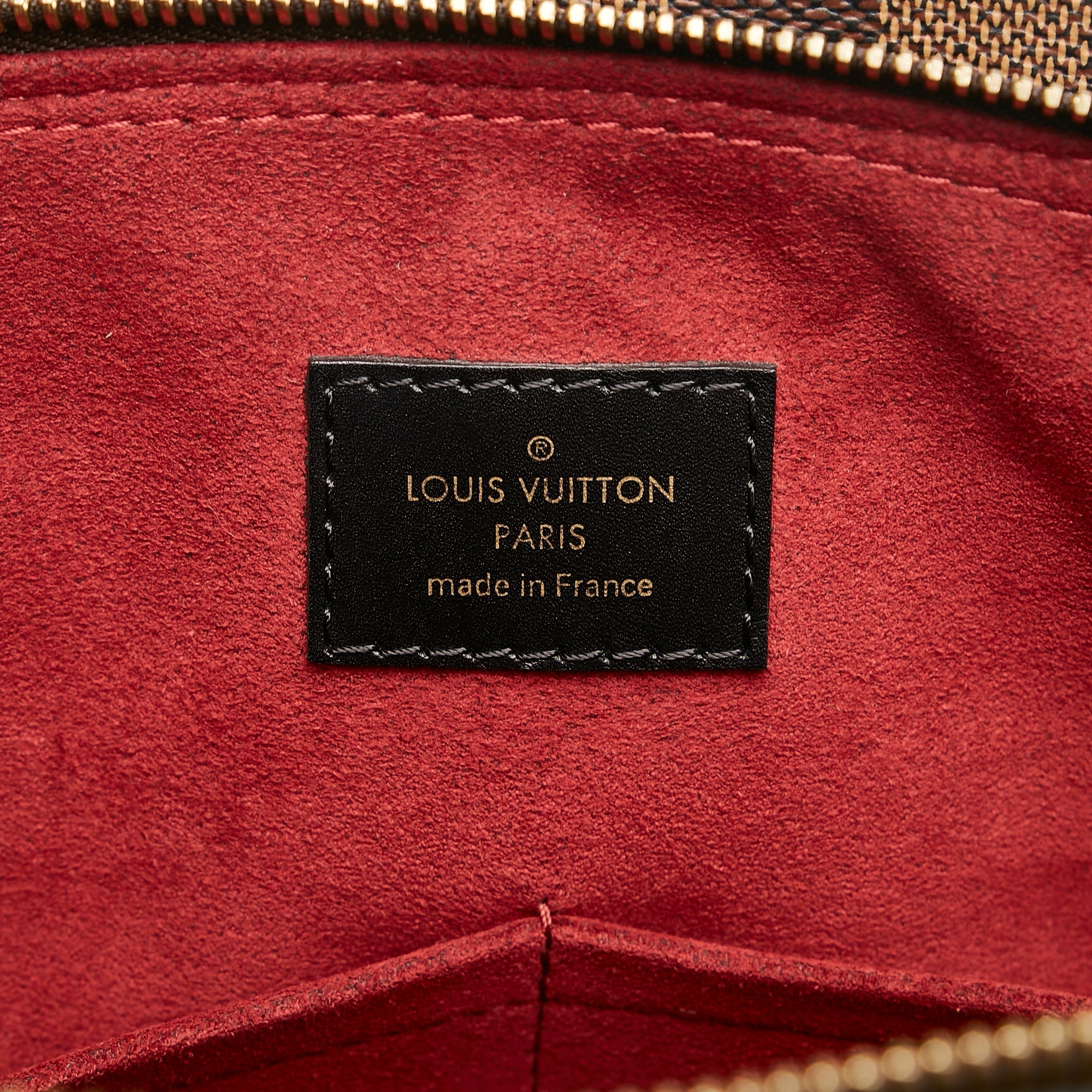 Louis Vuitton Normandy Shearling Damier Ebene Canvas
