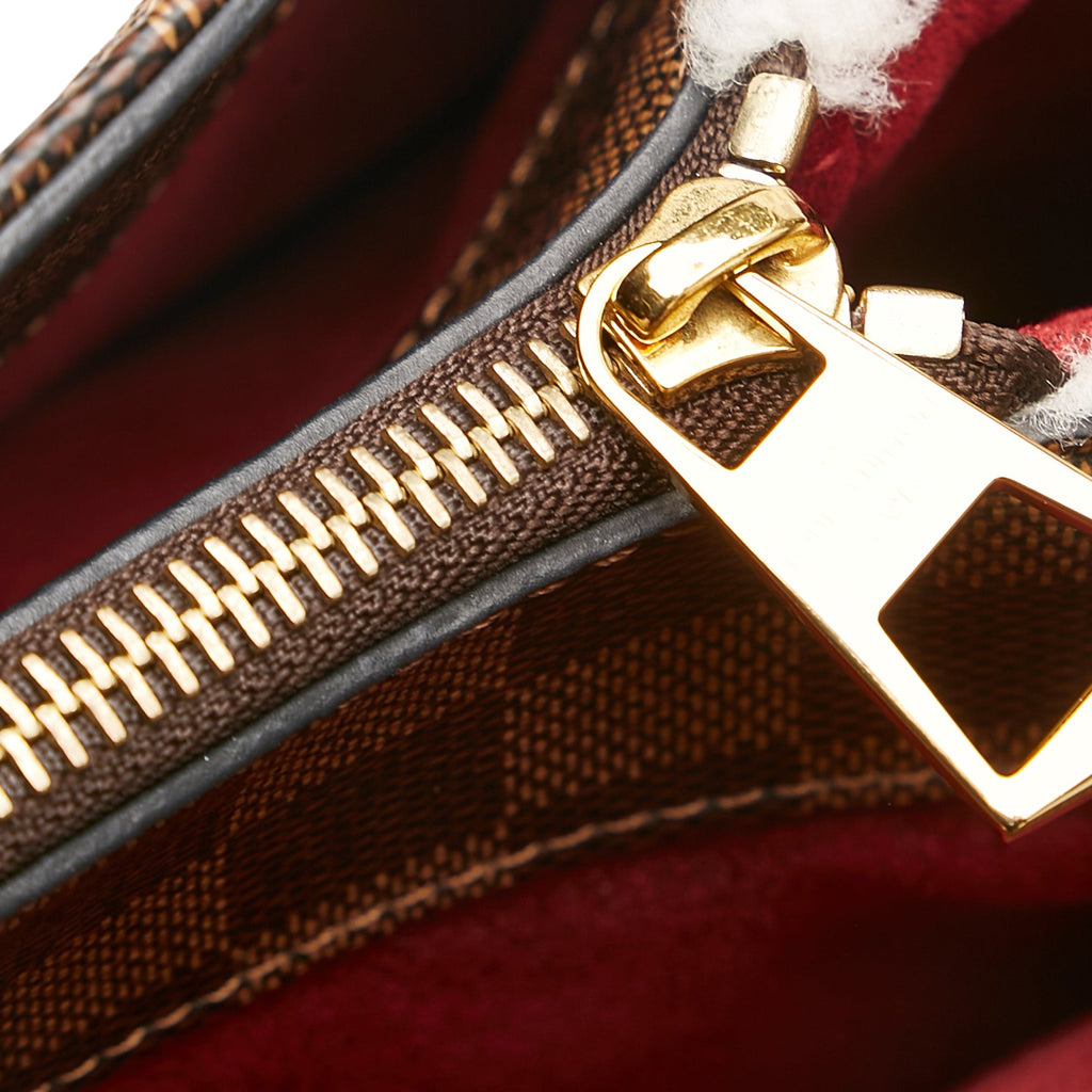 Louis Vuitton Normandy Shearling Damier Ebene Canvas