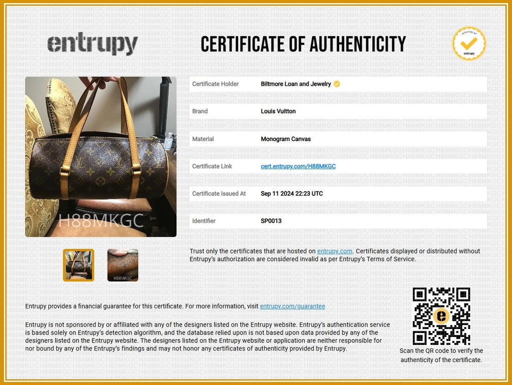 Louis Vuitton Vintage 2003 Monogram Canvas Papillon 28 Bag