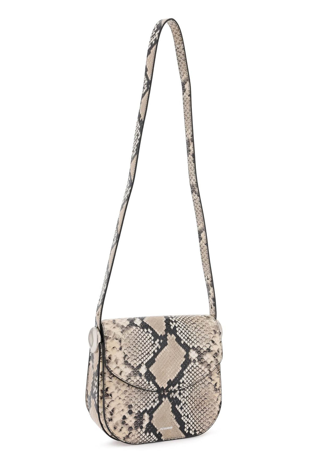 Jil Sander Python Leather Coin Shoulder Bag With Textured Finish Women