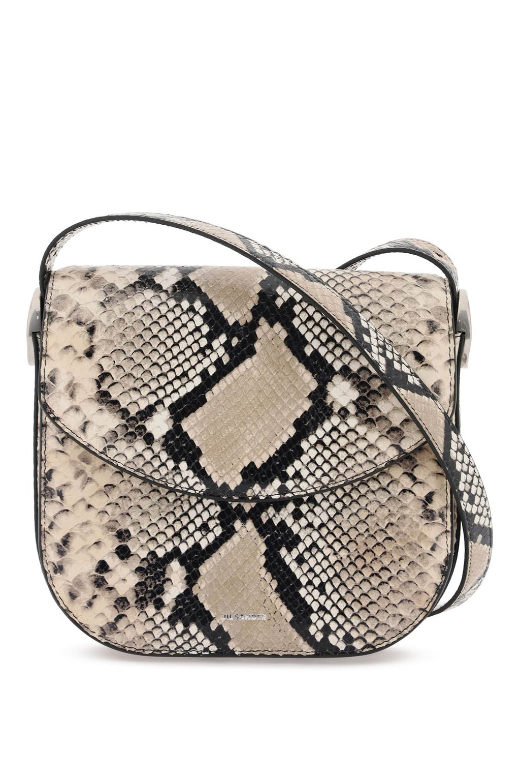 Jil Sander Python Leather Coin Shoulder Bag With Textured Finish Women