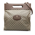 Brown Gucci GG Supreme Neo Vintage Soft Tote Satchel