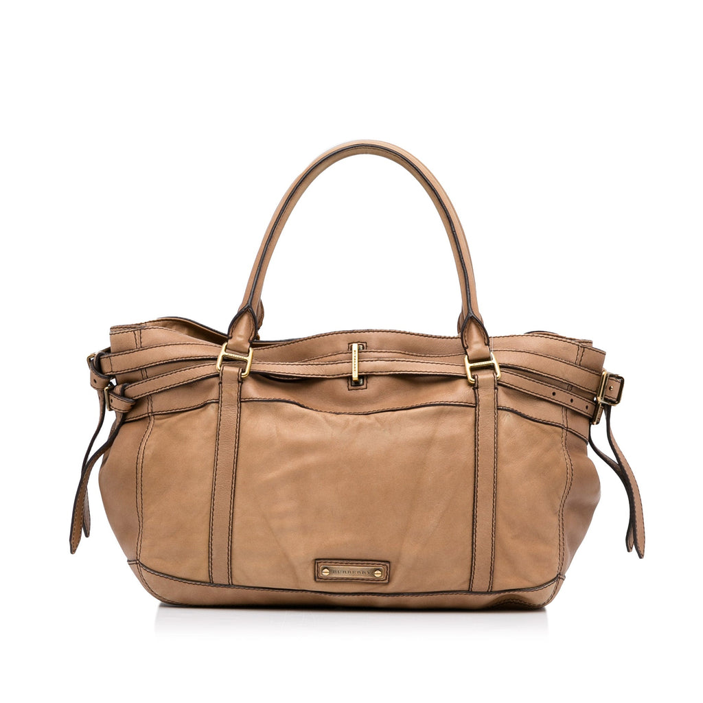 Tan Burberry Bridle Leather Tote